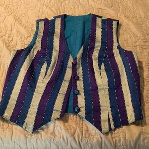 Vintage! Hobby Horse reversible silk show vest.